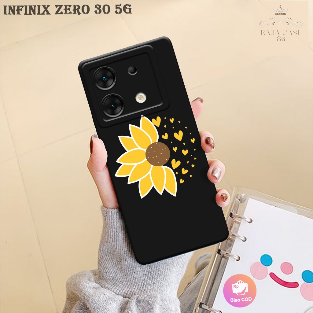 Case Infinix Zero 30 5G Terbaru - Rajacase - casing hp Zero 30 5G - Motif case BUNGA - Pelindung han