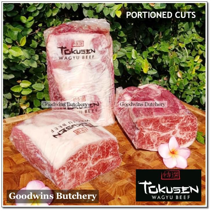 

1kg 1/2 cut beef OYSTER BLADE WAGYU TOKUSEN marbling <=5 daging sapi sampil AGED separuh AGED FROZEN