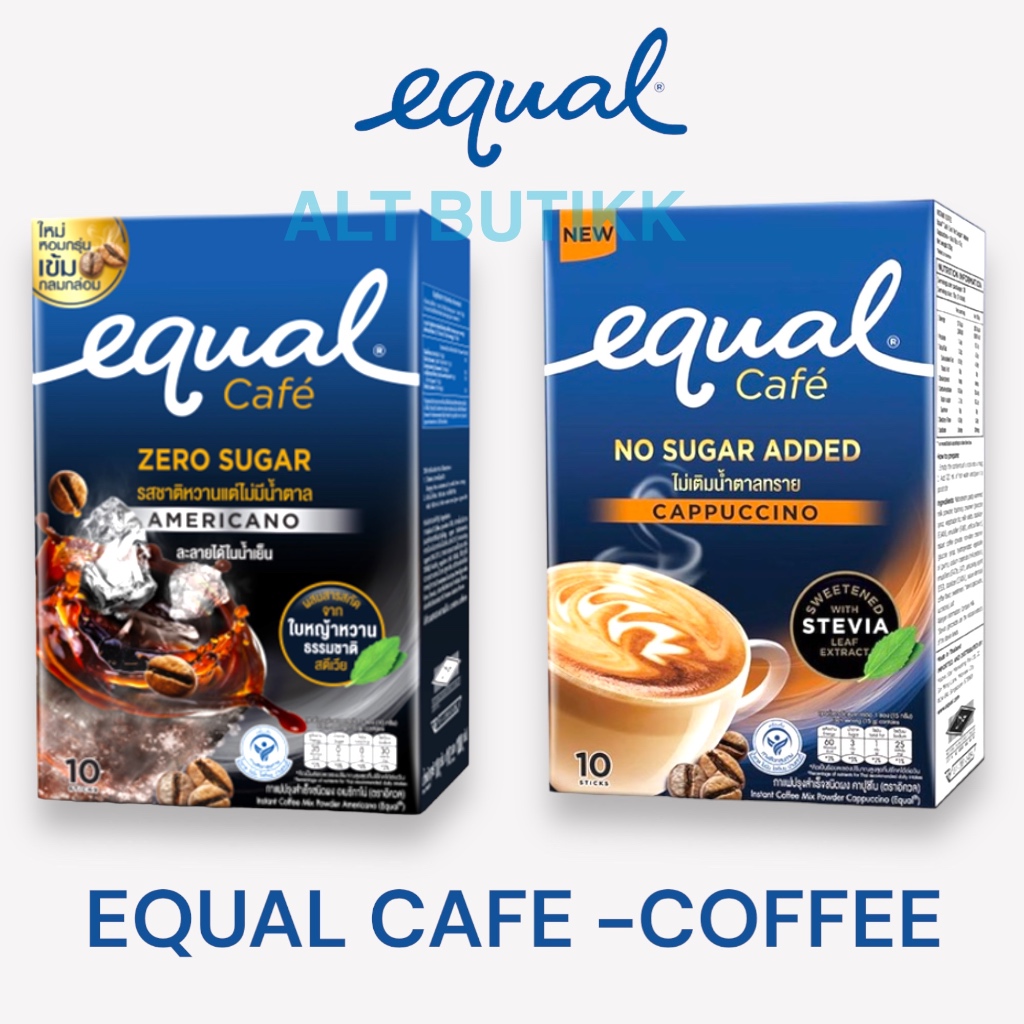 

EQUAL CAFE | INSTANT COFFEE MIX POWDER | NO SUGAR ADDED | KOPI EQUAL THAILAND