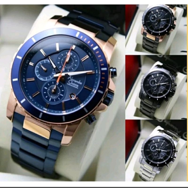 Alexander Christie AC6141 Couple Jam Tangan Couple AC 6141 Rantai Original