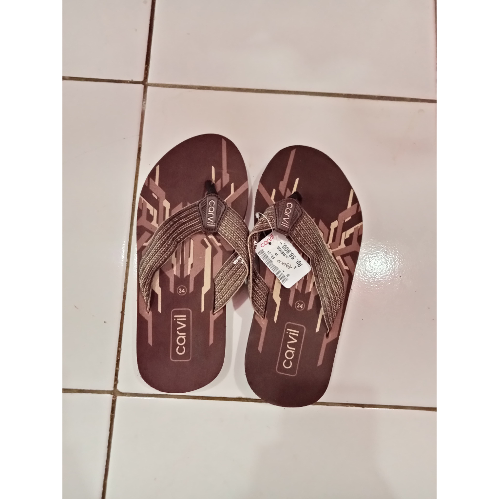 ✔️PROMO Sandal Carvil Anak / Sandal Carvil Ukuran 33-37 / Sandal Carvil Jepit / Sandal ASLI 100%