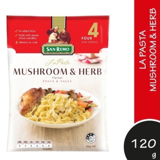 

San Remo La Pasta Mushroom & Herb 120 Gr Pouch 120Gr