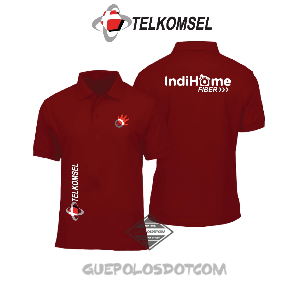 POLOSHIRT KERAH INDIHOME FIBER - Poloshirt indihome fiber murah - guepolos