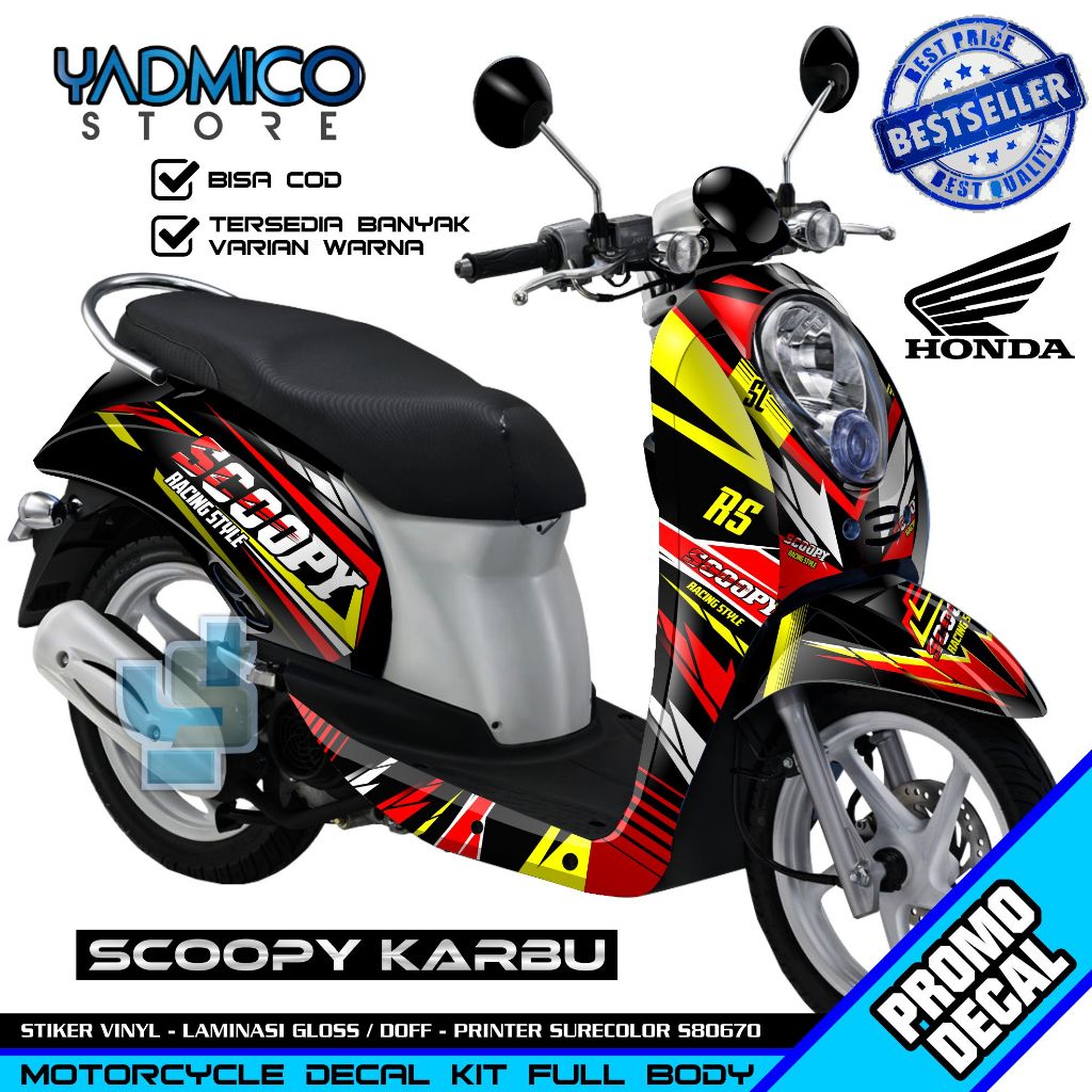 【PROMO】Decal Scoopy Karbu Full Body / Stiker Motor Scoopy Karbu Full Body / Dekal Scoopy Karbu 2010 
