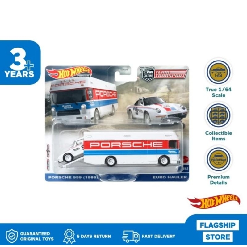 Hot Wheels Team Transport Porsche 959 & Euro Hauler