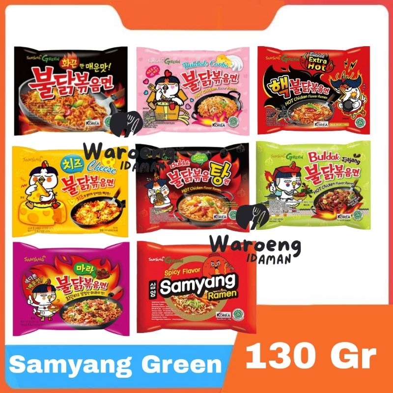 

Samyang Green Kemasan Hot Mie Korea Pedas MUI HALAL