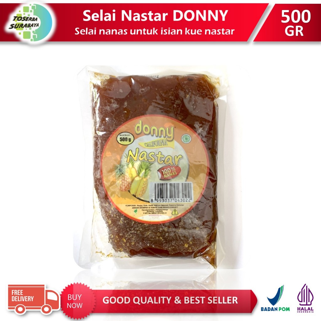 

Selai NASTAR DONNY California 500gr 100% Nanas / Selai Filling Nastar / Selai Isian Nastar