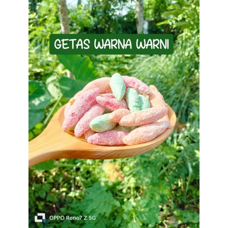 

GETAS WARNA WARNI KEMASAN 500GRAM