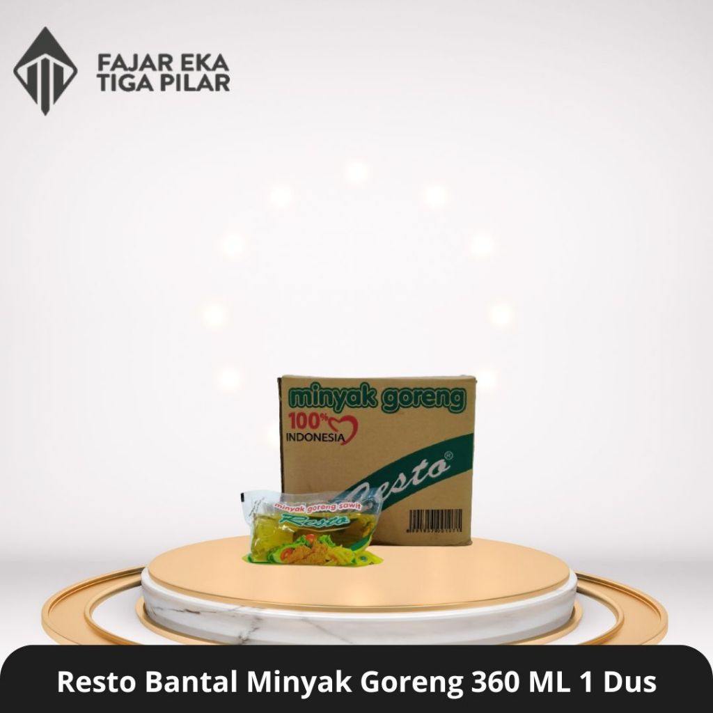 

Resto Minyak goreng 360 ML Bantal 1 Dus