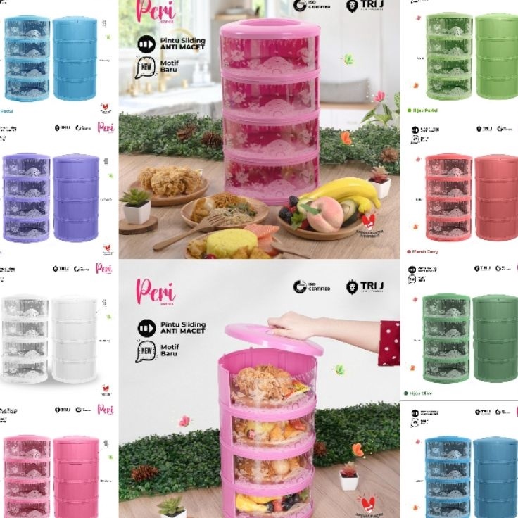 Terkini Grosir Rak Penyimpanan Makanan 4 Susun Tingkat Tudung Saji Tutup Food Cover 5 susun JAPAN SE