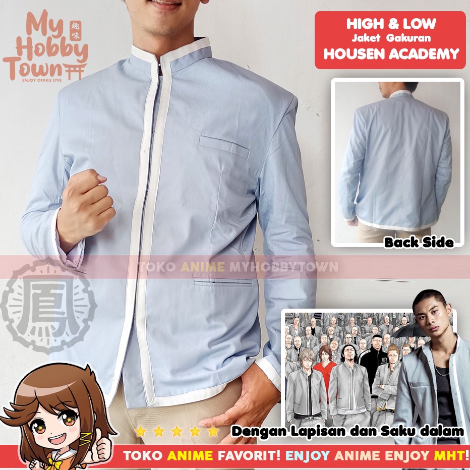Terlaris Blazer Jaket Anime Gakuran Crows Zero Worst Housen Academy Cosplay ZRK