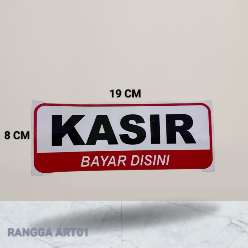 

Stiker kasir bayar di sini UK 19 CM × 8 CM