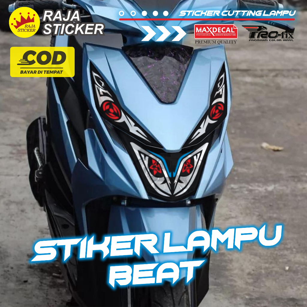 stiker lampu mata dan alis beat street 2018