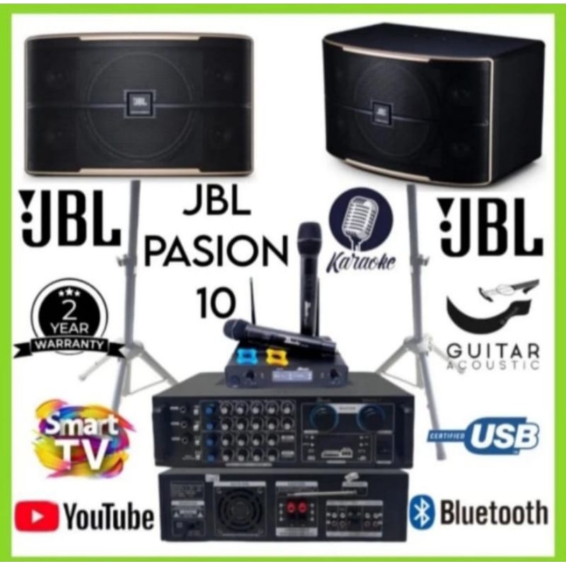 PAKET SOUND KARAOKE dismart tv / Android TV / JBL 10 INCH ampli bluetooth