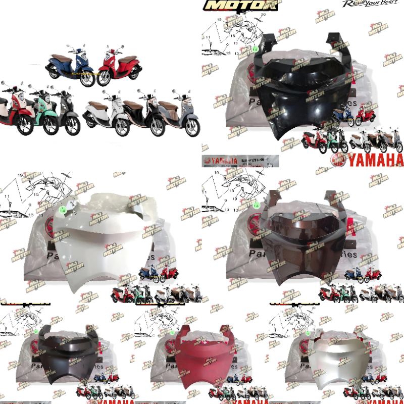 COVER TAIL PET BODY SAMBUNGAN BODY BELAKANG FINO 125 FINO GRANDE BJ8-F1731-00 ORIGINAL YAMAHA
