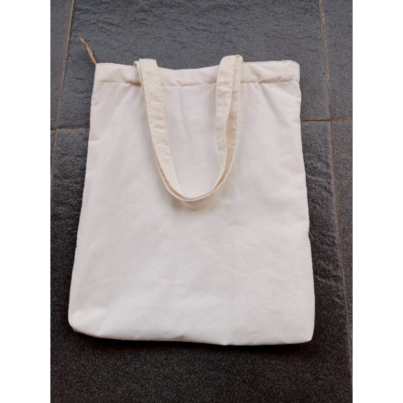 Totebag kanvas blacu tebal polos ukuran custom