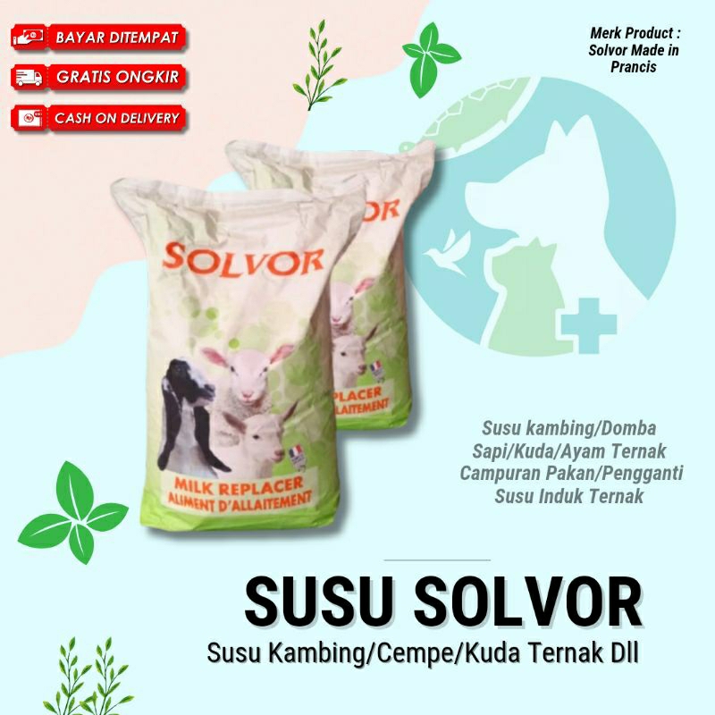 Susu Solvor Premium 1 kg | Pengganti Susu Induk Anti Diare Anti Mencret Untuk Sapi Kambing dan Domba
