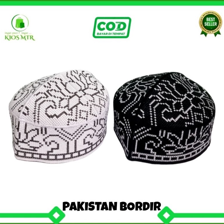 Paling Diminati Peci PAKISTAN SUPER BORDIR ABSTRAK NEW Murah  Peci Pakistan Bordir  Peci Kopiah Paki