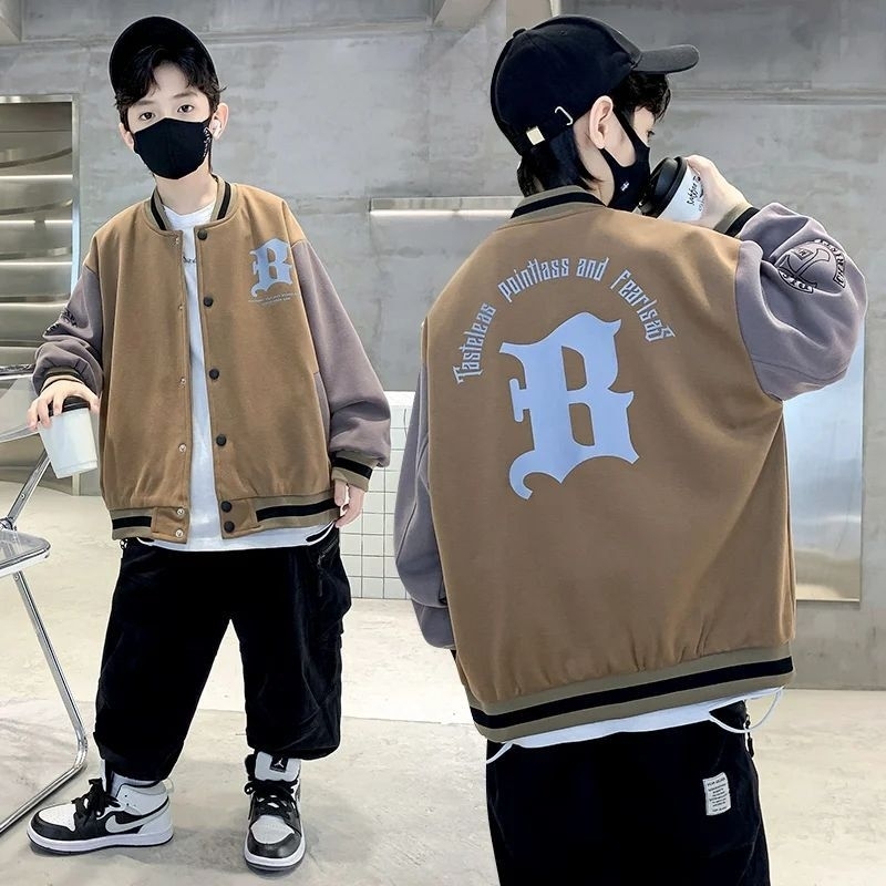 B BOYS JACKET BASEBALL ANAK
