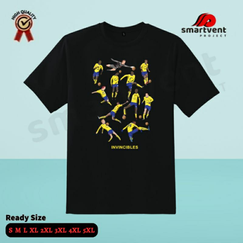 Kaos T-Shirt Arsenal Edisi Invincibles Away Kaos Katun Combed Kaos Distro