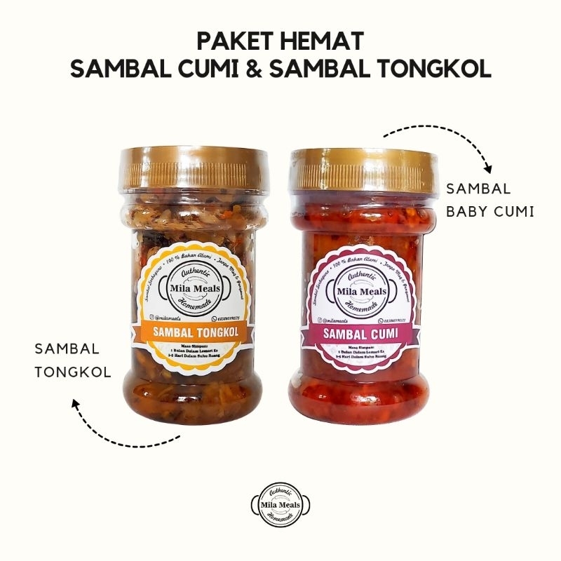 

Paket Hemat Sambal Tongkol & Sambal Cumi - Sambal Homemade Siap Makan 150ml