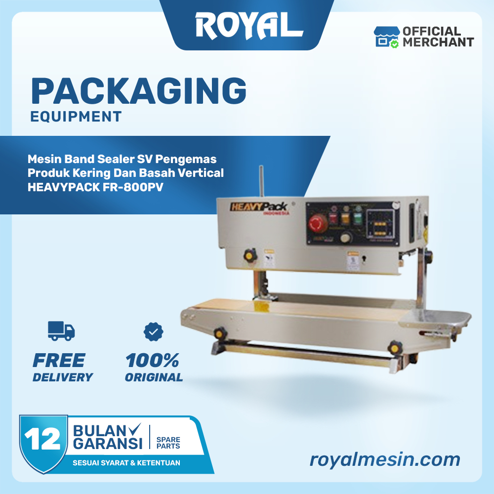 Continuous Band Sealer Mesin Segel Plastik FR-800PV HEAVYPACK