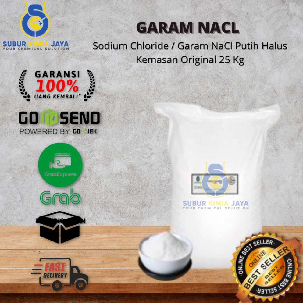 

ITN326 55 COD Garam NaCl Putih Halus Sodium Chloride 25 Kg