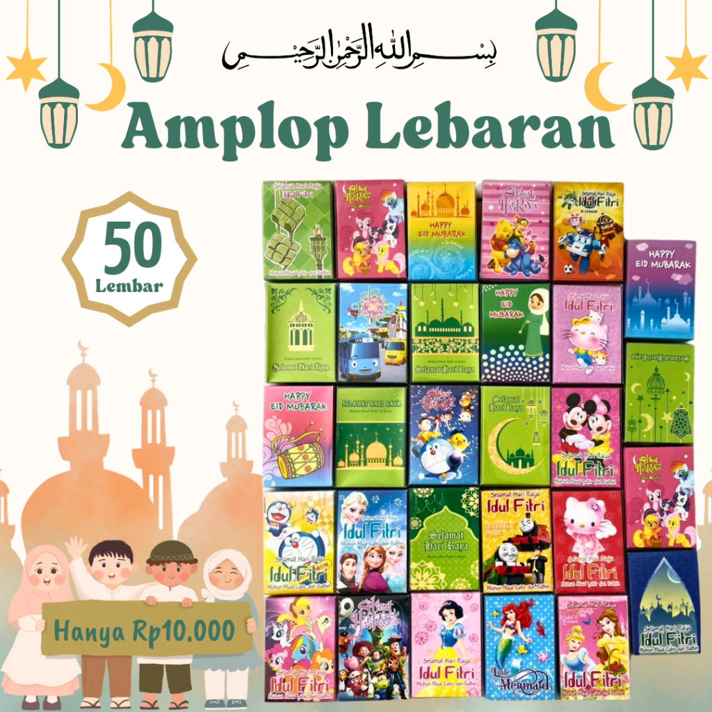 

Amplop Lebaran Karekter Lucu isi 50 lembar