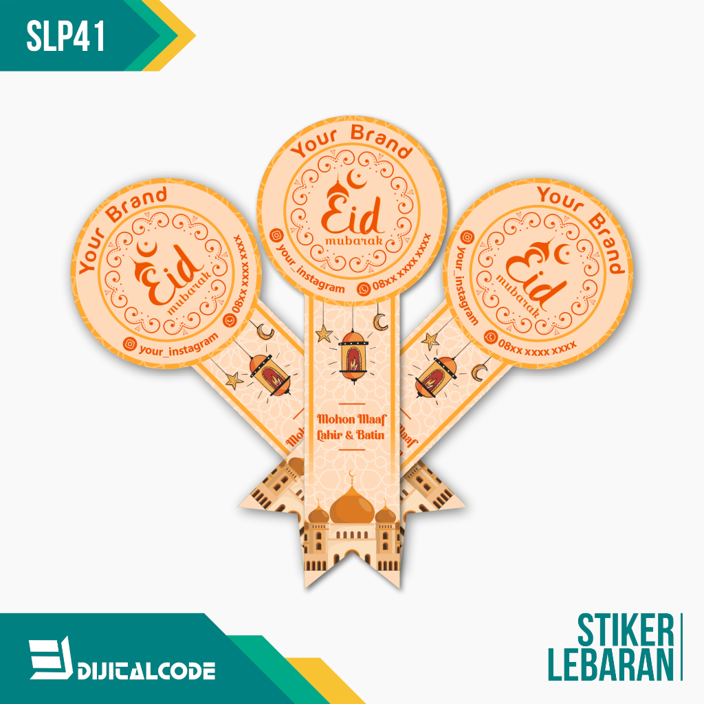 

SLP41 Stiker Label Parcel Toples Kue Lebaran Idul Fitri Bentuk Pita