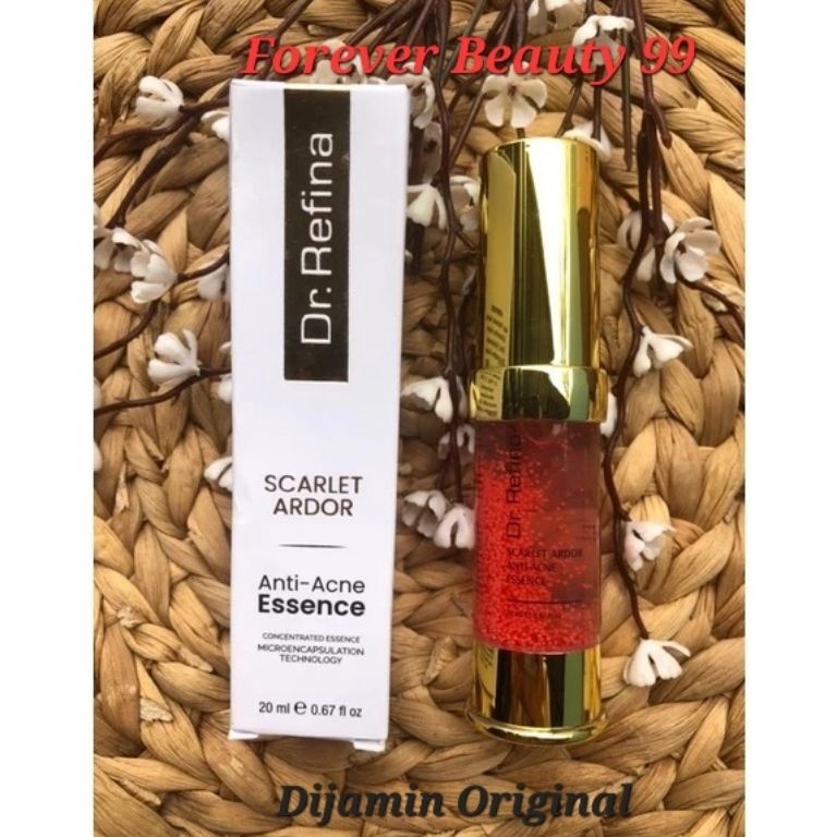 OLL687 New event Dr Refina Scarlet Ardor  Anti Acne Essence  serum anti jerawat untuk mengatasi jera