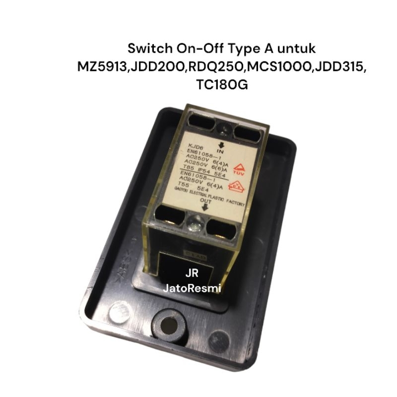 Spart Part Switch On-Off Type A untuk Bor Duduk , Mesin Bubut, Band Saw , Tile Cutter