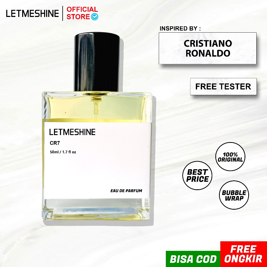 Letmeshine - Parfum Wanita Pria Unisex Tahan Lama Aroma Lembut Elegan Inspired By CR7| Fragrance Fre