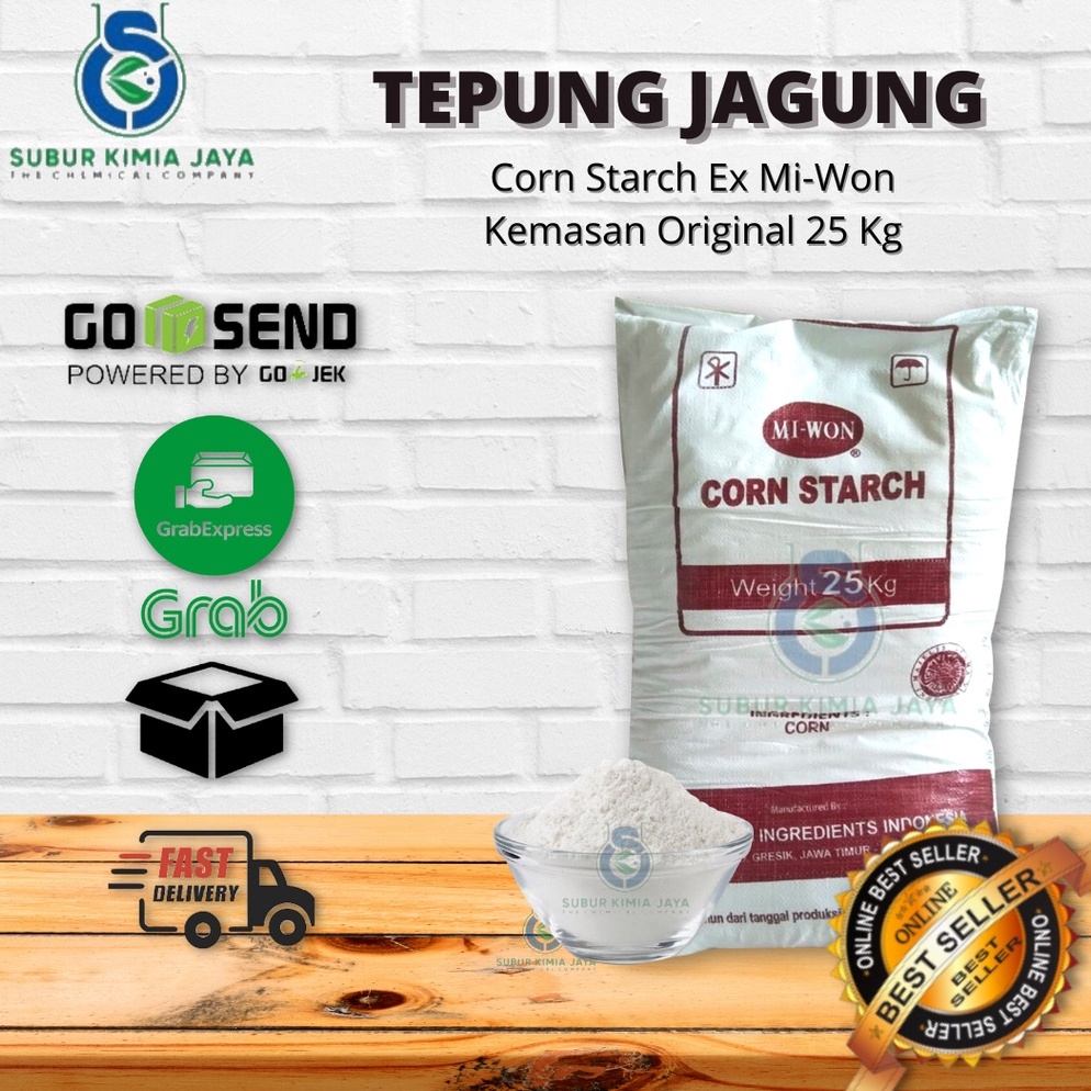 

YRR841 88 Corn Starch Ex Miwon Tepung Jagung 25 Kg Khusus Kurir Instant