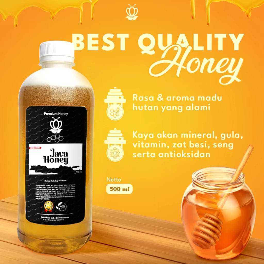 

Madu Asli Murni Original Mengobati Berbagai Penyakit Java Honey 500ml Aroma Alami