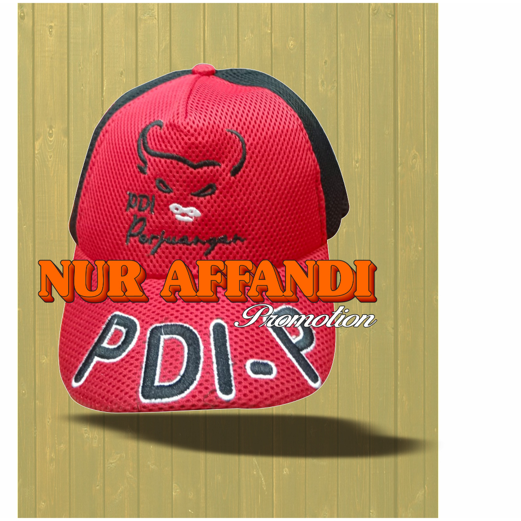 TOPI JARING PDI Perjuangan/ Topi Jaring PDI Perjuangan Full Bordir