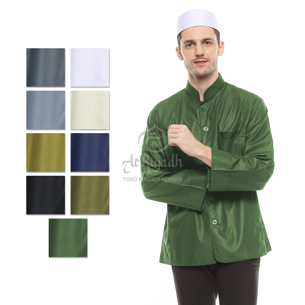Baju Koko ZAWEEYA Mumtaz Series Model Syaikh Polos Warna