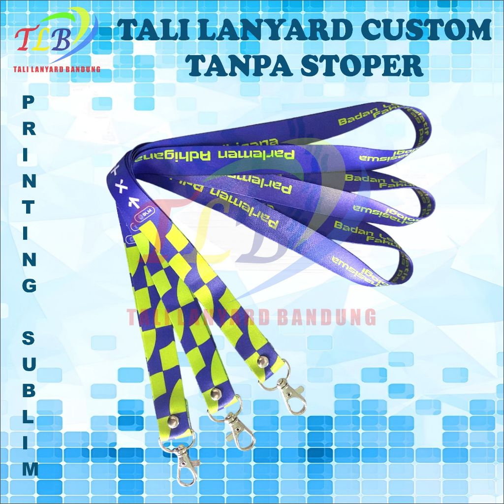 

lanyard id card custom tanpa stopler 2 cm 2 sisi/cetak tali lanyard id card tanpa stopler 2 cm 2 sisi