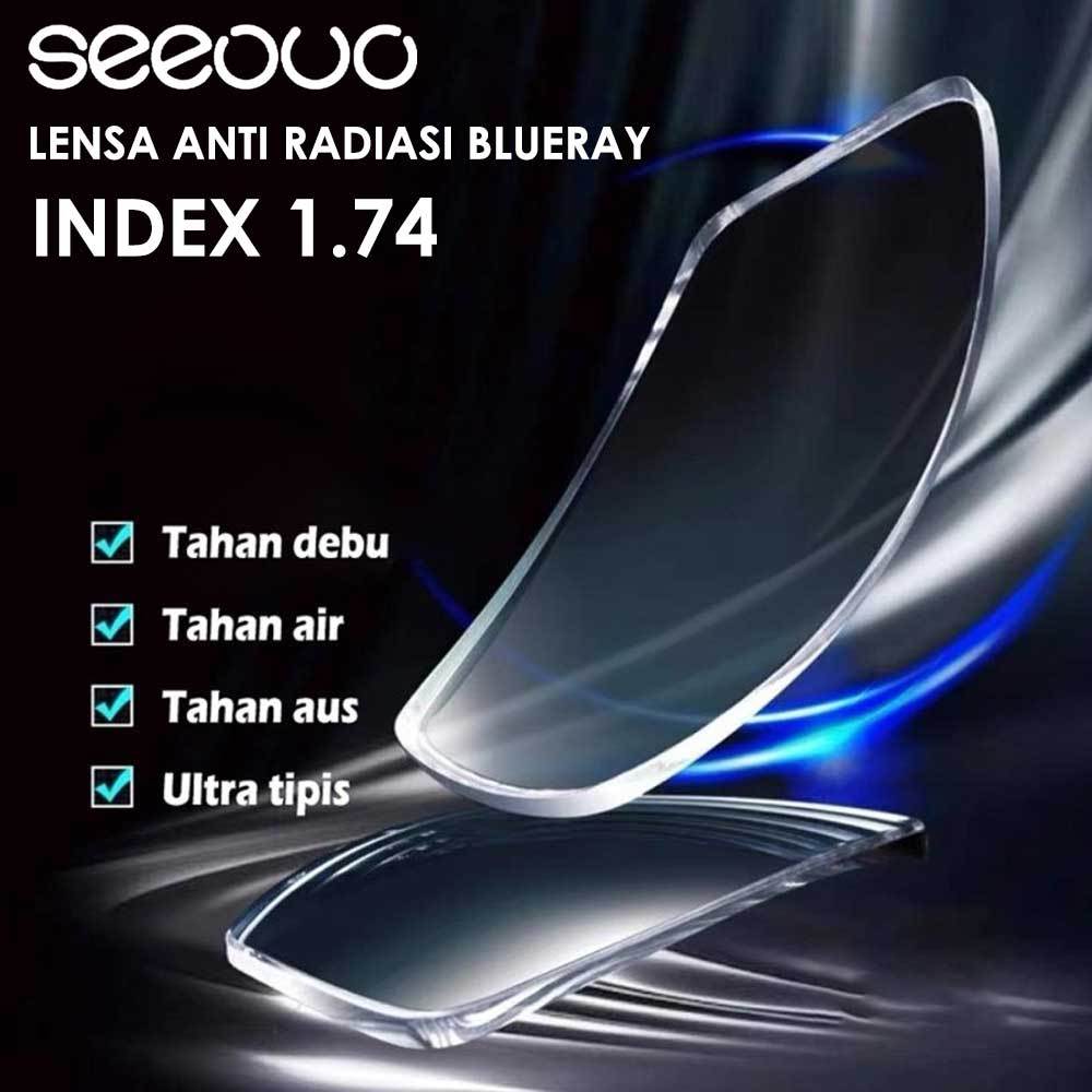 Seeouo Lensa Kacamata Minus Tinggi Di Pertipis HI Index Super Tipis 1.74