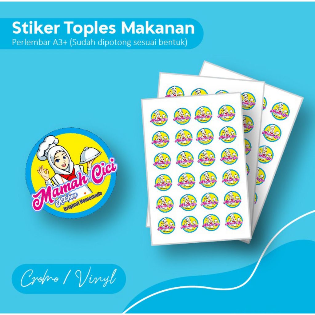 

Stiker tutup toples/stiker label custom/stiker segel box/stiker botol/CROMO