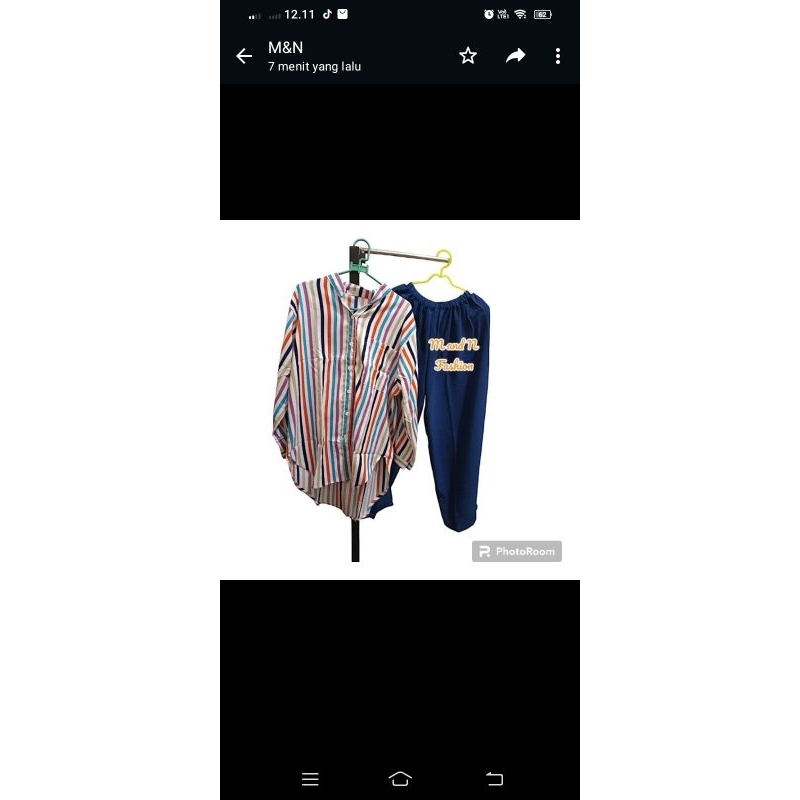 ONE SET TUNIK KEMEJA KOTAK WANITA