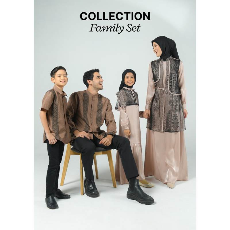 Sarimbit Keluarga - Sarimbit Cream set Ori Zoya hevania dress, halizqa dress, hestia blouss, hazka m