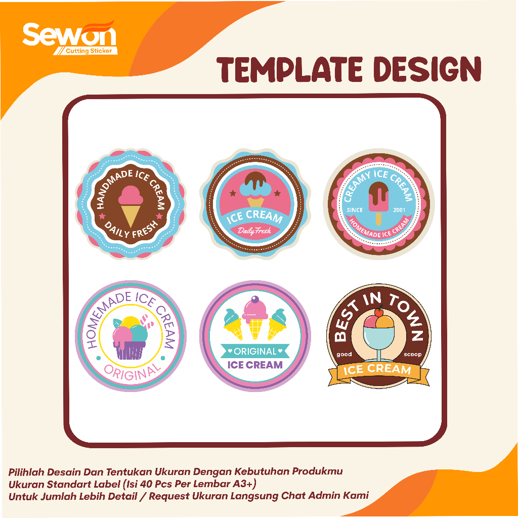 

Sticker ice cream | free template | sticker cutting