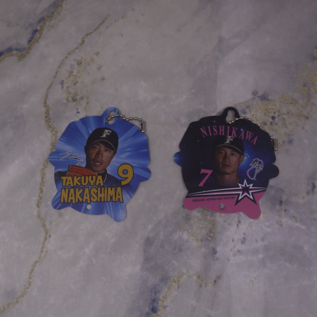 Takuya Mashima 9 n Nishikawa 17 key chain Hokkaido Nippon-Ham Fighters