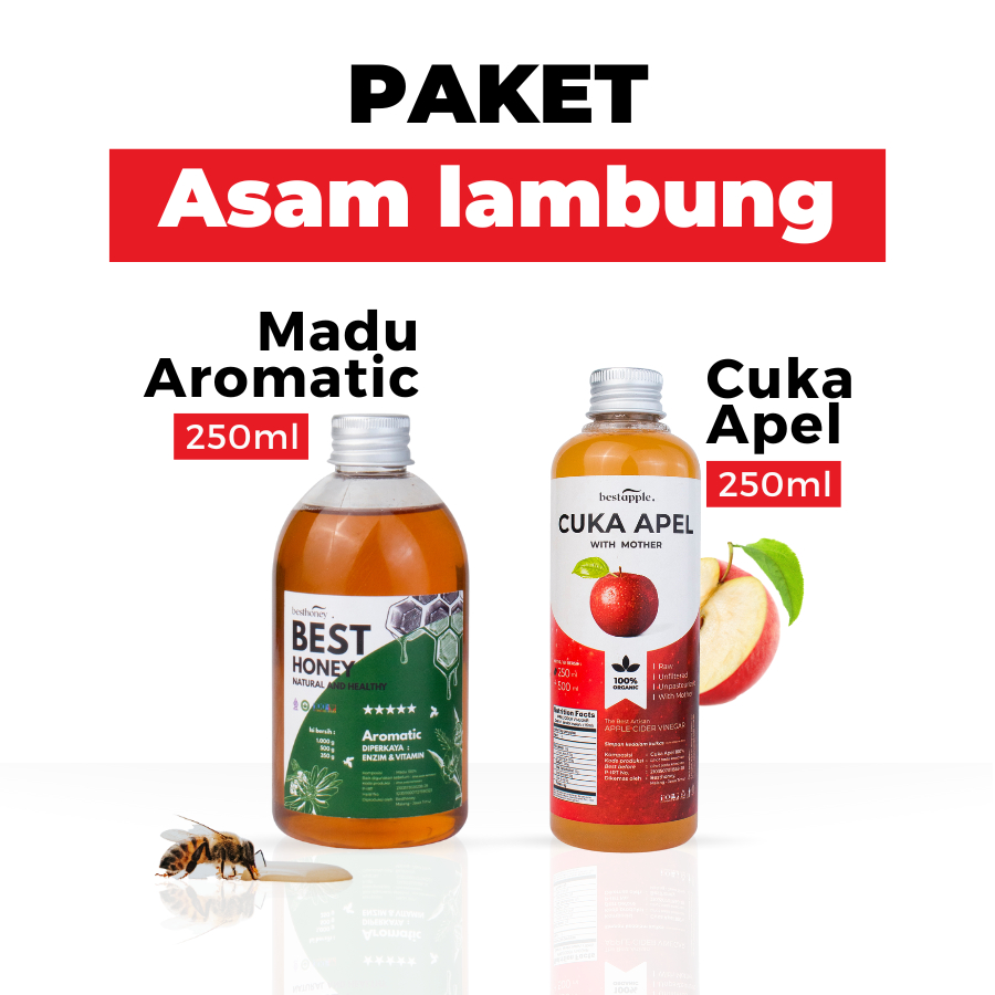 

Paket Bundling Diet Sehat - Paket Asam Lambung - Cuka Apel 250ML dan Madu Multiflora Aromatic 350GR