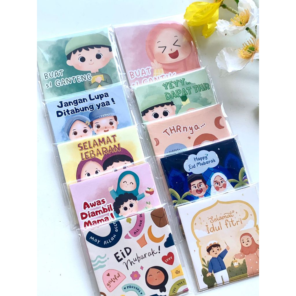 

(6 lembar) Amplop THR Lebaran Anak – Kartun, Islami, dan Full Colour