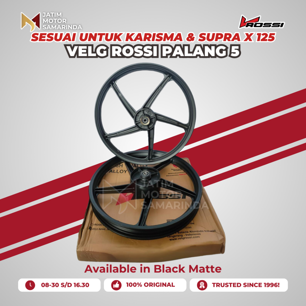 V-Rossi Vrossi Velg Standar STD Palang 5 P5 Batang 5 Untuk Karisma Tipe Zigen Macho Hawk Vulture Tor