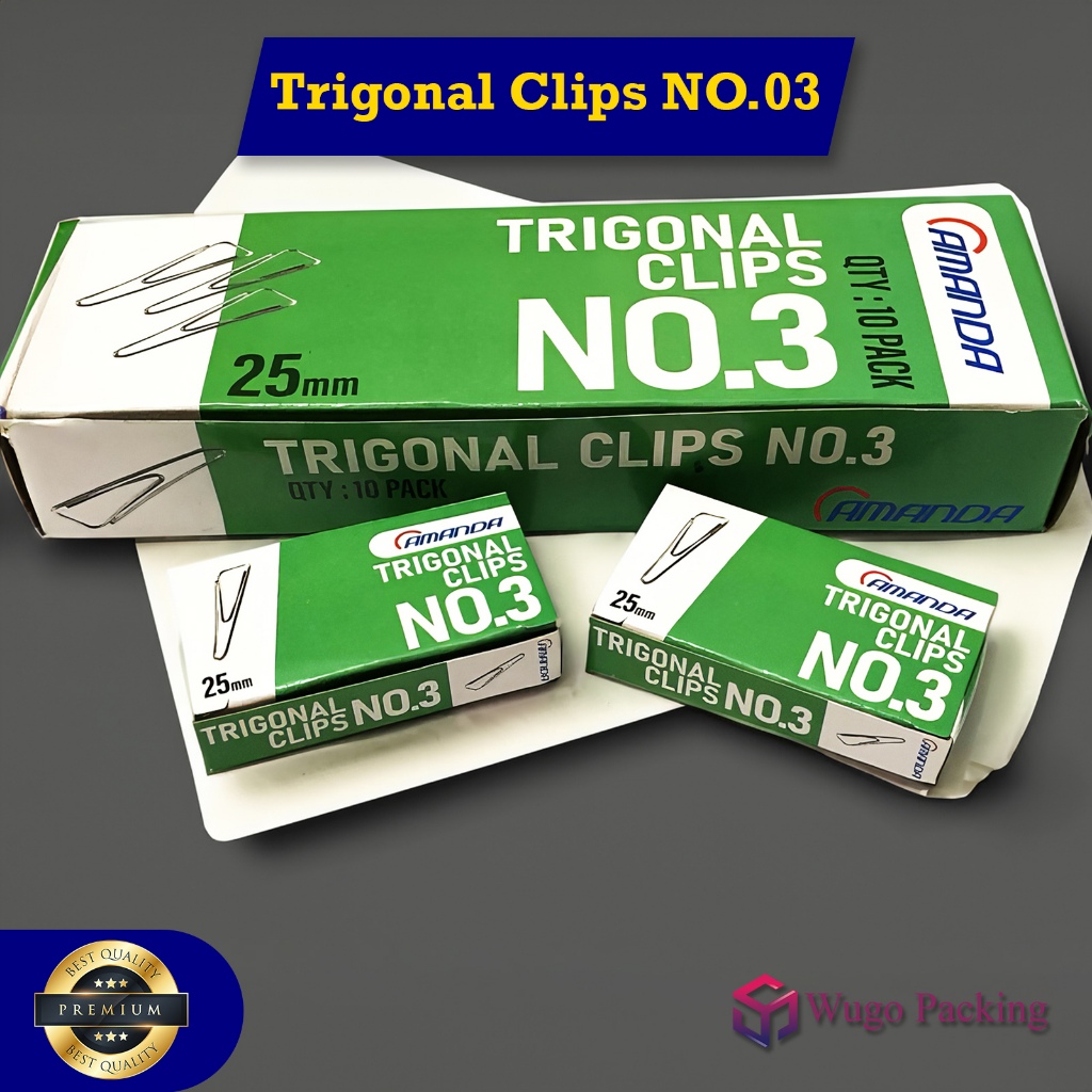 

Penjepit Kertas/Paper Clip/Trigonal Clip Kecil No 3 25mm Amanda (Pak)