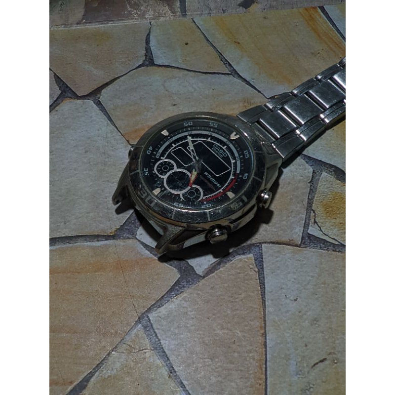 Jam Tangan Pria Casio Edifice WR100M Second Minus Batre Dan Strep