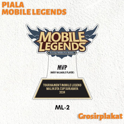 Piala Mobile Legend Plakat Mobile Legend Akrilik Custom Plakat E sport