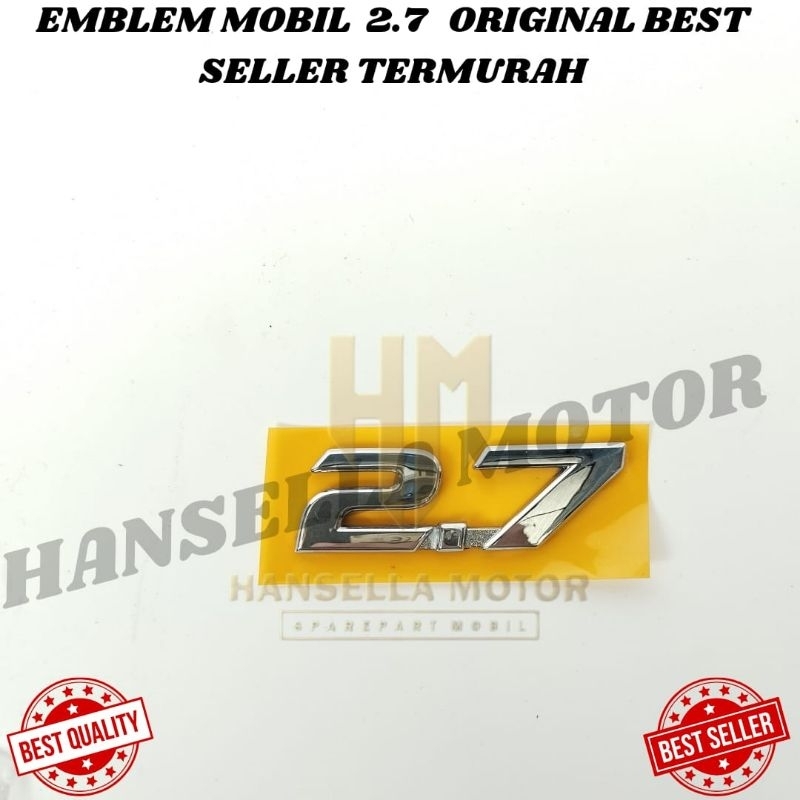 emblem Logo Bagasi Tulisan 2.7 original